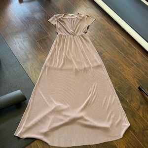 Athena Pleated Maxi Dress Lilac